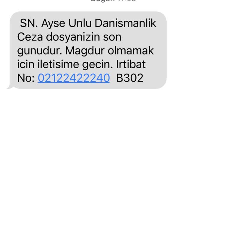 Erasta Danışmanlıktan Gelen Ceza Dosyası Diye Gelen Mesaj