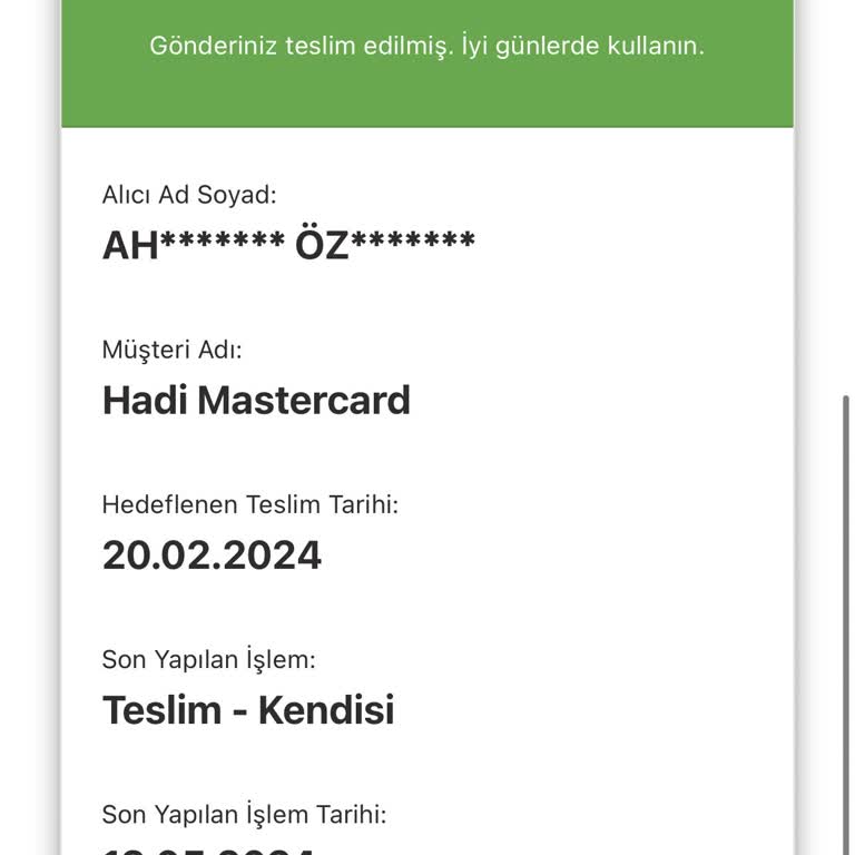 AGT Kurye 3 Ay Süren Kredi Kartı Teslimatımı Yanlış Adrese Bıraktı