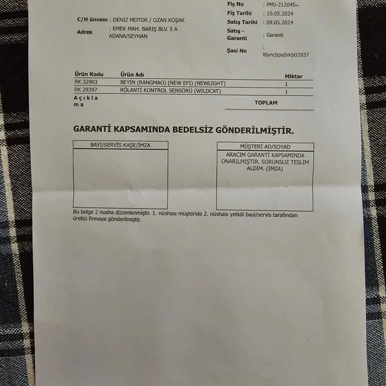 Yeni Aldığım RKS Motor Arızalı Çıktı!