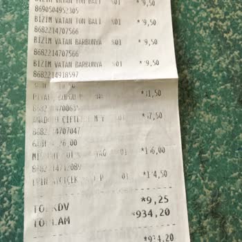 Şok Market Faturadaki Rakamlar Okunmuyor