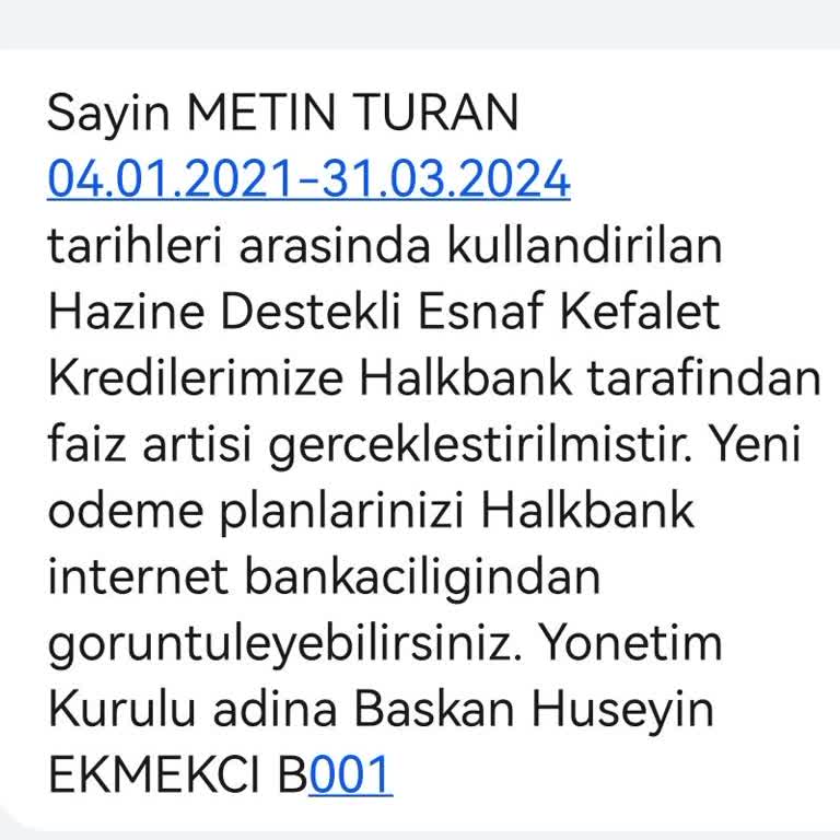 Halkbank Esnaf Kefalet Kredi Güncelleme Şikayeti
