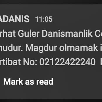 Erasta Danışmanlık Gelen Anlamsız Mesaj