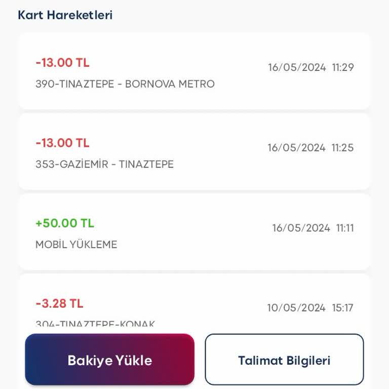 Eshot Kartları Aktarma Basmıyor