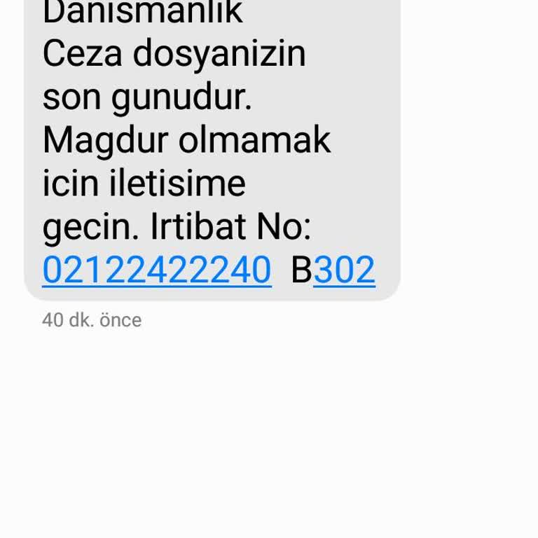 Eresta Danışmanlık Hakkımda Yanıltıcı SMS