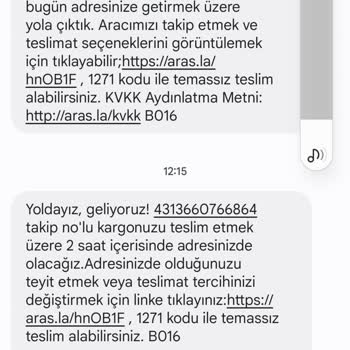 Aras Kargo Kargo Teslimi Yapılmadı.