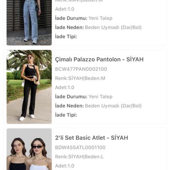 Deniz Butik İade İşleminde Eksik Tutar Yatırılması