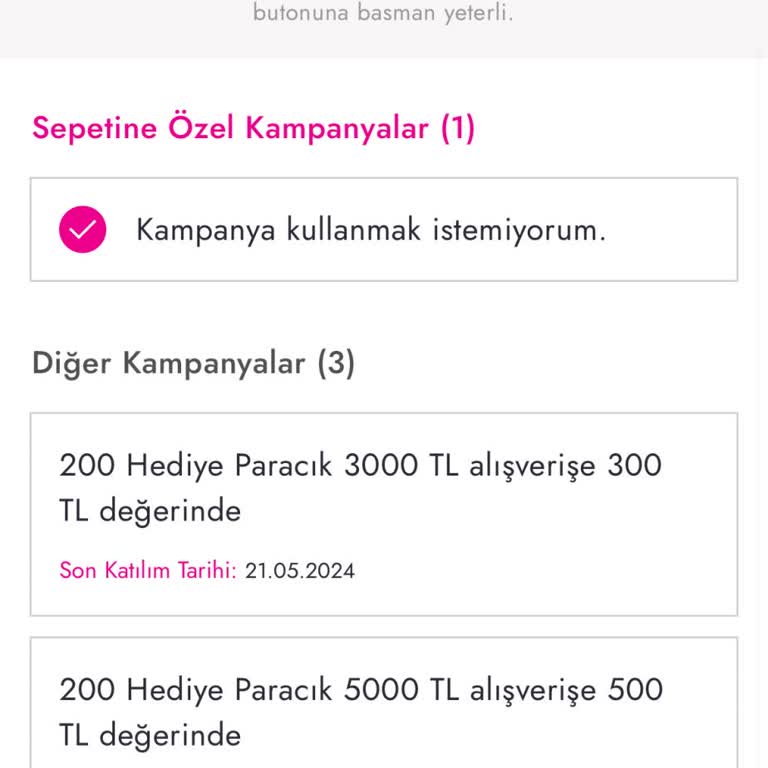 Hopi Boyner Kampanya Katılamıyorum Yardım