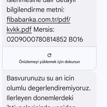 Fibabanka Vatan Bilgisayar Alışveriş Kredisi Alamıyorum