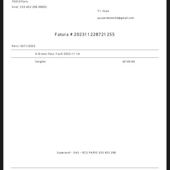 Superprof Hesabımdan Para Çekti