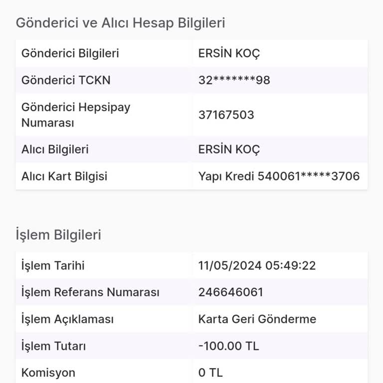 Hepsipay Kredi Kartıma Aktarılmayan Bakiye
