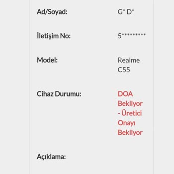 Realme C55 Kasa Çatlak Geliyor Hiçbir Düşme Darbe Söz Konusu Değil