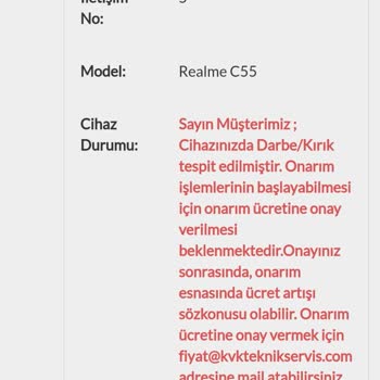 Realme C55 Kasa Çatlak Geliyor Hiçbir Düşme Darbe Söz Konusu Değil