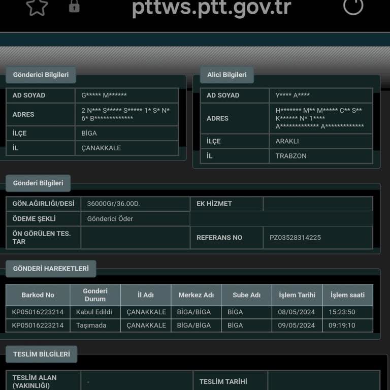 PTT Kargo Suç Duyurusunda Bulunacağım