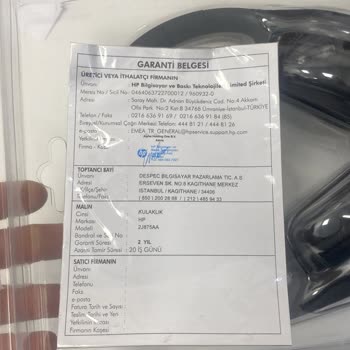 HP Kulaklık Garanti Sorunu