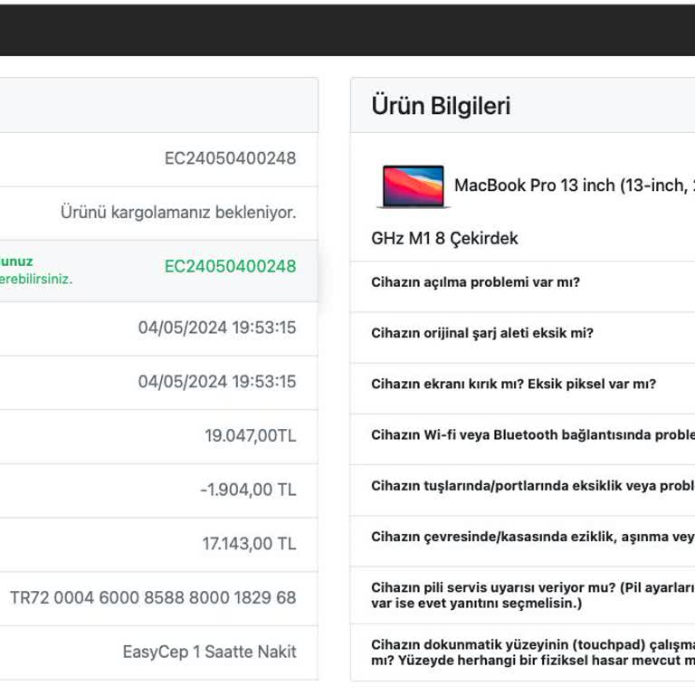 Easy Cep Cihaz Satışı