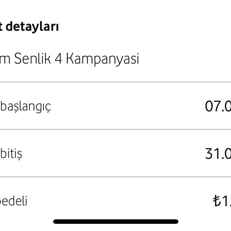 Vodafone 0 Çekim Gücü Fahiş Cayma Bedeli