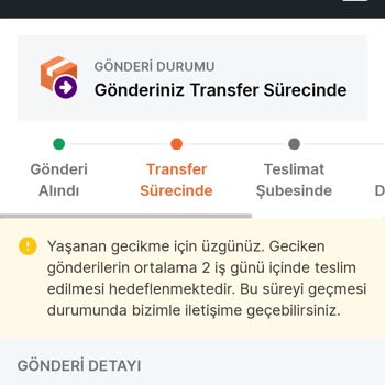 Trendyol Express Trendyol Kargom Elime Ulaşmıyor