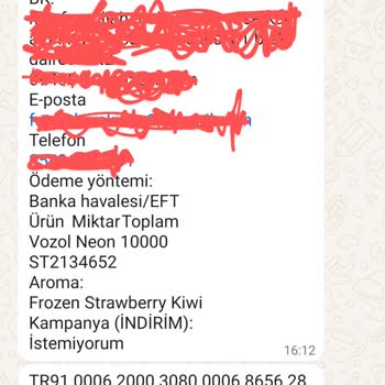 Aromakiti.com Vozol Siparişim Ödeme Yaptığım Halde Gönderilmedi