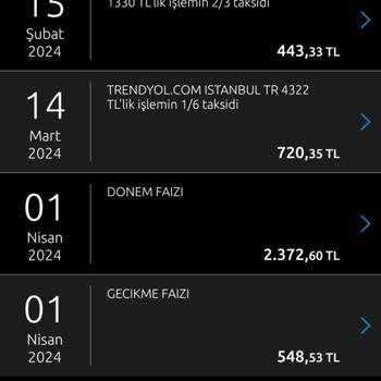 Yapı Kredi Kartımdan Gecikme Faizi Dışında Uydurma Bir Faiz Kesmiş.