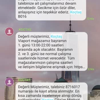 Koçtaş Hatalı Üretim-Eksik Malzeme-Aylardır Cevap Yok