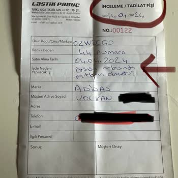 Lastik Pabuç İnceleme Süresi 33. Gün (15gün Normalde)