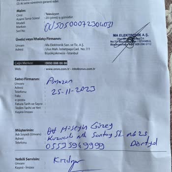 Onvo Pişmanlıktır Hasarlı Ürünü Değiştirmiyorlar