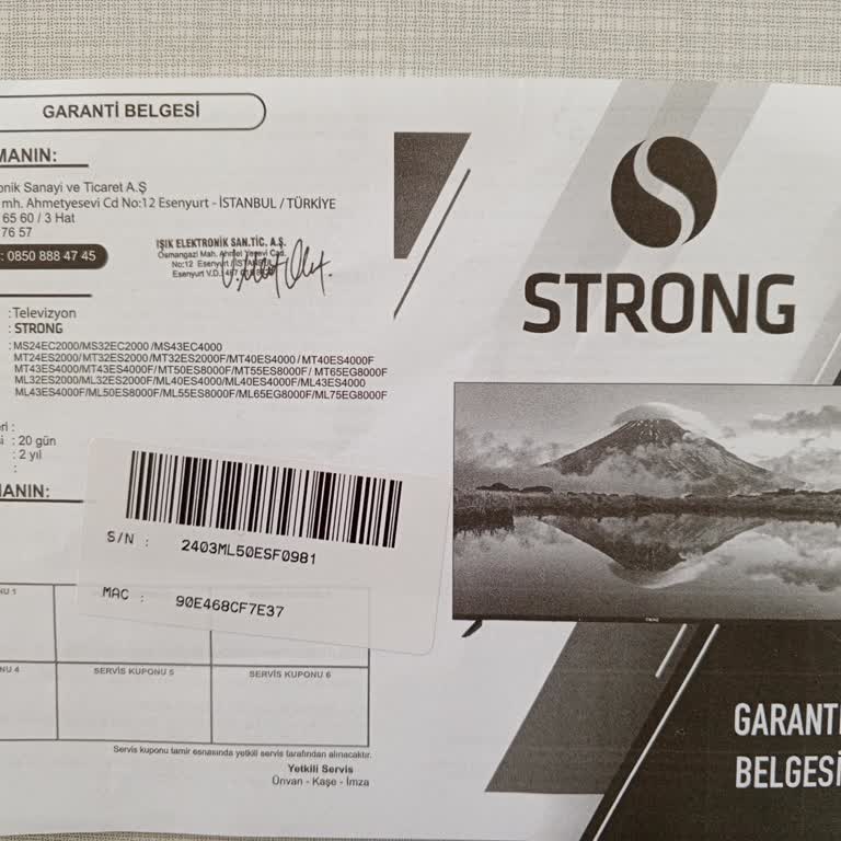 Strong Televizyon Trendyol'dan Alınan TV'nin Garanti Dışı Servis Macerası
