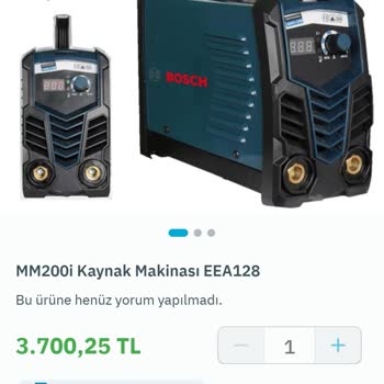 Ekinler Profesyonel El Aletleri Epttavm Üzerinden Alınan Bosch Kaynak Makinesi