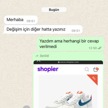 Kremlin Outlet Ayakkabıyı Değiştirmek İstiyorum
