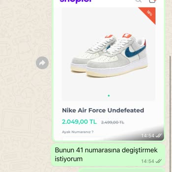 Kremlin Outlet Ayakkabıyı Değiştirmek İstiyorum