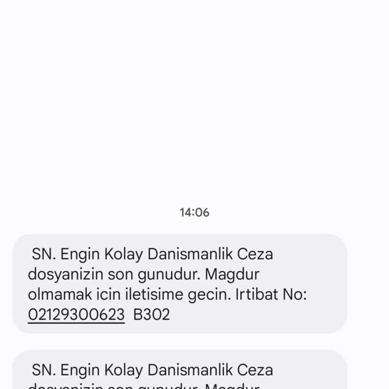 ERESTA (SMS) T. Cumhuriyet Başsavcılığına