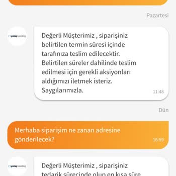 Yataş, Trendyol Üzerinden Satın Aldığım Ürünü Göndermiyor.