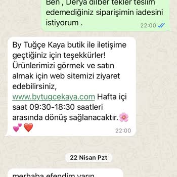 Bytugcekaya 45 Günde Ürün Teslim Edememe Ücret İadesi Yapmama