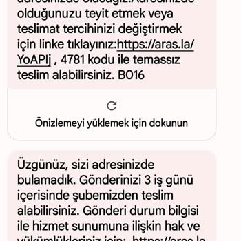 Aras Kargo Siparişimi Teslim Etmiyor