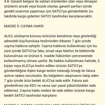 Moda Nurgül Hiçbir Şekilde İade Yapmamak?