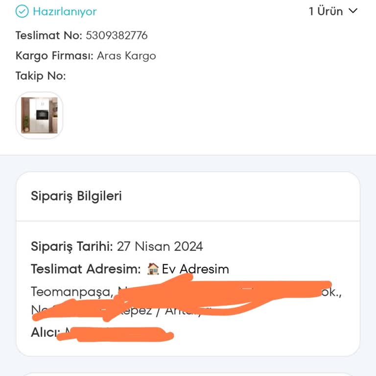 A101 Mutfak Dolabı Siparişi