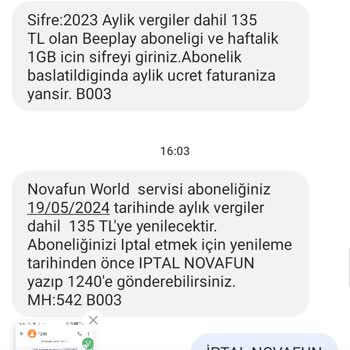 Vodafone Abonelik İşlemleri Onaysız