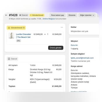 Lucille Chevalier Ürün Gönderilmedi Hesap Kapatılmış