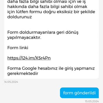 İşin Olsun İş Başvurusunda Form Doldurma