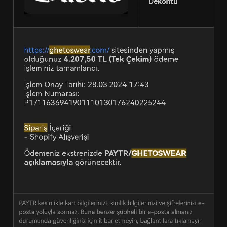 Sizin Altyapınızı Kullanan Site Ürünümü Getirmedi Paytr İade İstiyorum