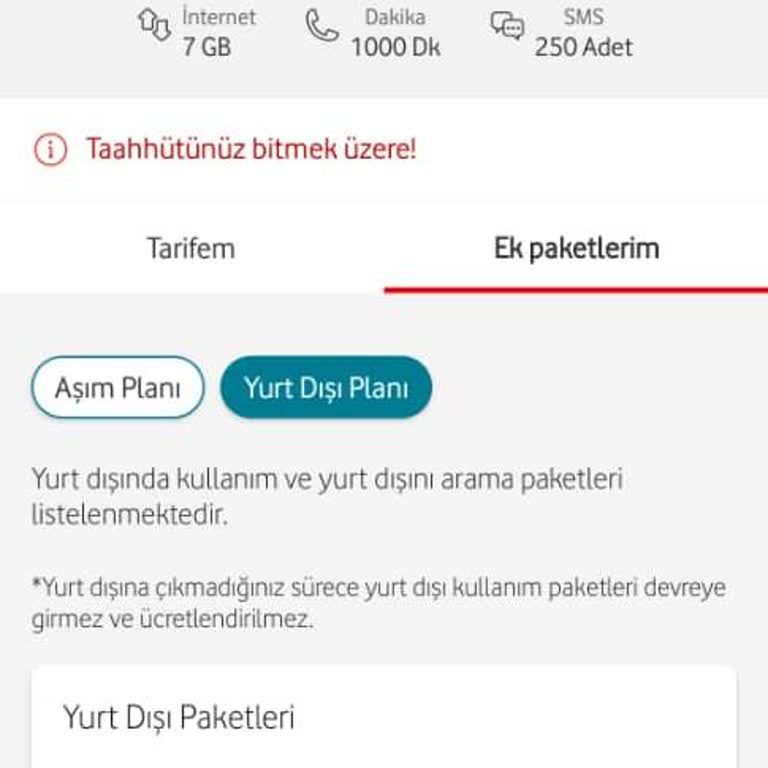 Vodafone Her Şey Dahil Pasaport İptali
