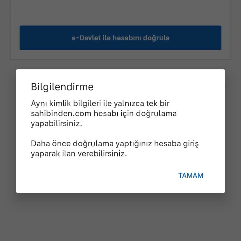 Sahibinden.com Hesabımı Tekrardan Kullanmak İstiyorum