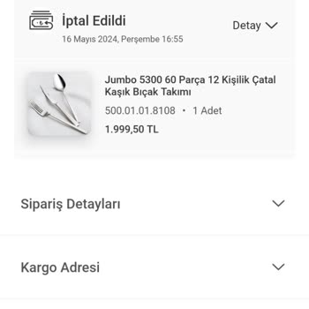 Karaca Züccaciye Karaca Jumbo Marka Çatal Kaşık Bıçak Takımı İtal Edildi.