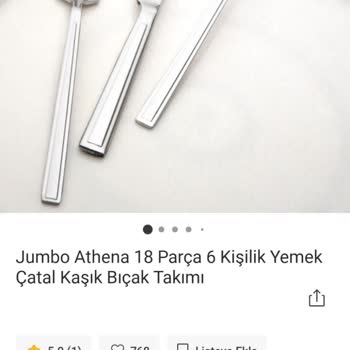 Karaca Züccaciye Karaca Jumbo Marka Çatal Kaşık Bıçak Takımı İtal Edildi.