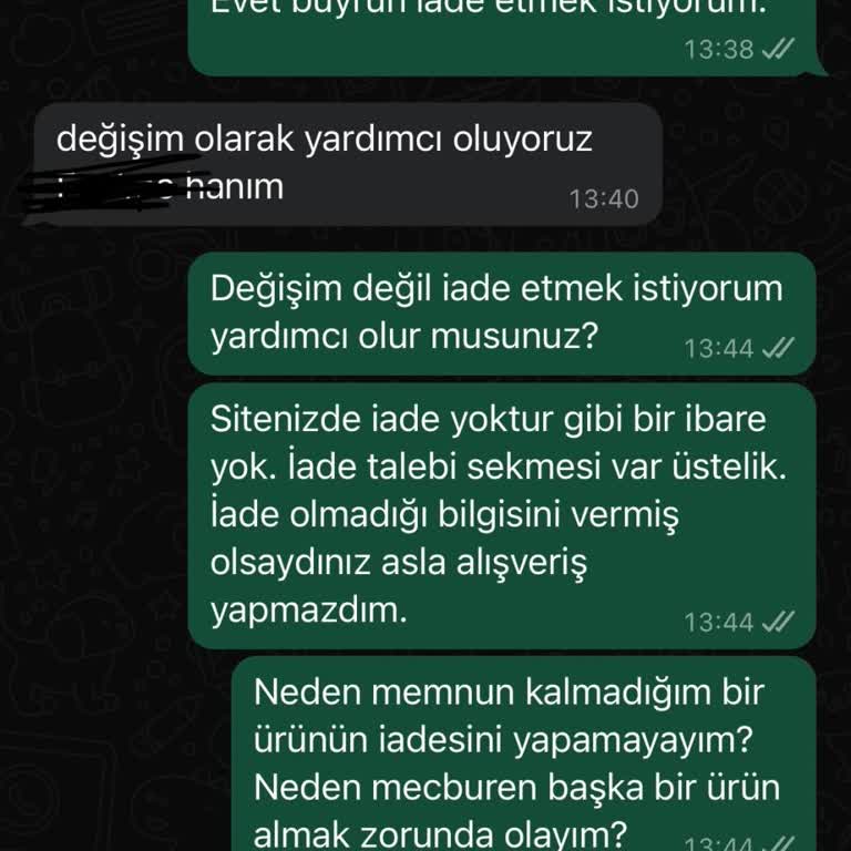 Tuğba'nın Butiği Ücret İadesi Yok