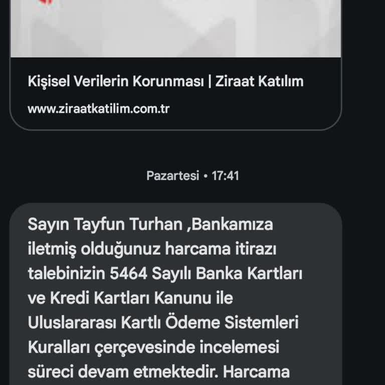 Ziraat Katılım Bankası ATM Arızasını Müşteriye Mal Etmesi