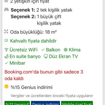Booking'de Rezervasyon Ücreti İle Tahsil Edilen Ücret Farkı