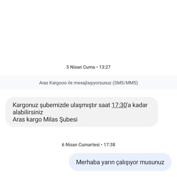 Aras Kargo Milas Şubenin Adresime Kargoyu Bilerek Getirmemesi