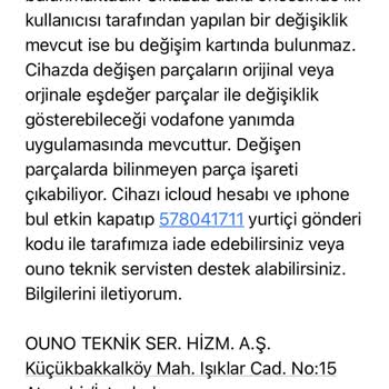Ouno Service Yenilenmiş Telefon İade