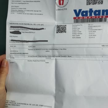 Vatan Bilgisayar Hatalı Apple Bilgisayarın Para İadesini Yapmıyor